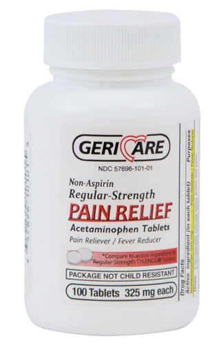 Geri-Care® Regular Strength 325mg Acetaminophen Tablets 100ct.