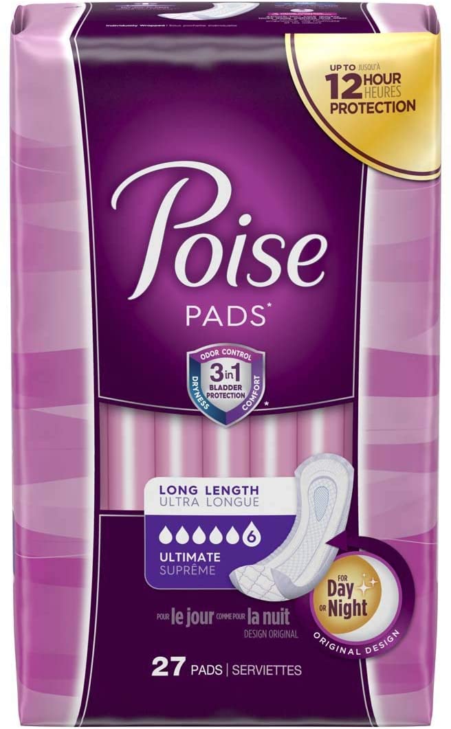 Poise® Pads Ultimate Absorbency Long Length 27ct. - Sona Shop