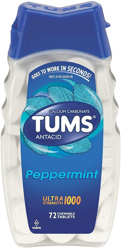 TUMS® Peppermint Ultra Strength 1000 Antacid Chewable Tablets 72ct.