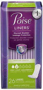 Poise® Regular Length Very Light Daily Liners 26ct.