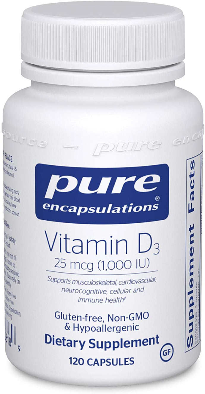 Pure Encapsulations® Vitamin D3 1000 IU Capsules 120ct.