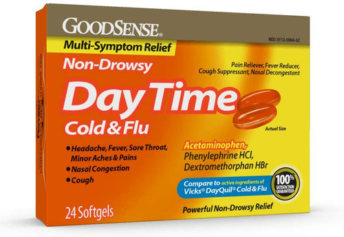 GoodSense® Non-Drowsy Day Time Cold & Flu Softgels 2