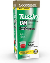Load image into Gallery viewer, GoodSense® Tussin DM Cough and Chest Congestion Liquid 8fl. oz.