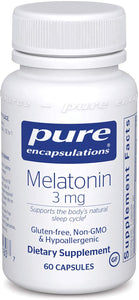 Pure Encapsulations® Melatonin 3mg Capsules 60ct.