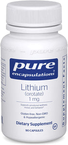 Pure Encapsulations® Lithium (orotate) 1mg  Capsules 90ct.