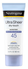 Load image into Gallery viewer, Neutrogena® Ultra Sheer® SPF 45 Dry Touch Sunscreen 3fl. oz.