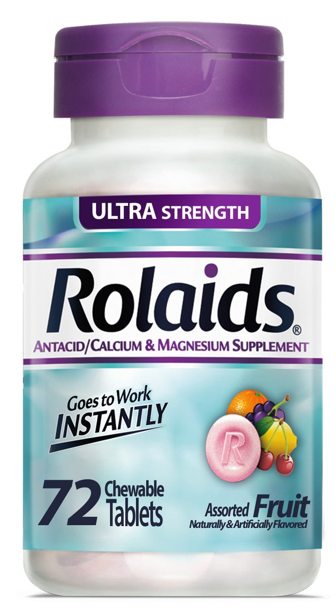 Rolaids® Ultra Strength Antacid Fruit Chewable Tablets 72ct.