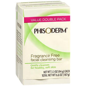 Phisoderm Fragrance Free Facial Cleansing Bar 2 pack