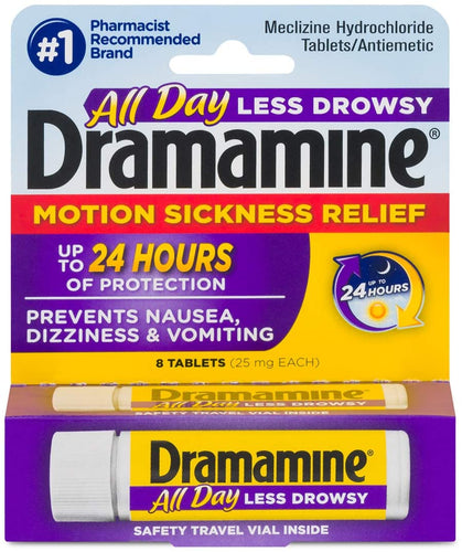 Dramamine® All Day Less Drowsy Motion Sickness Relief Tablets 8ct.
