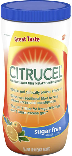 Citrucel® Orange Flavor Sugar-Free Fiber Powder 16.9oz.