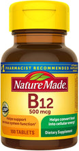 Load image into Gallery viewer, Nature Made® Vitamin B12 500mcg Tablets 100ct.