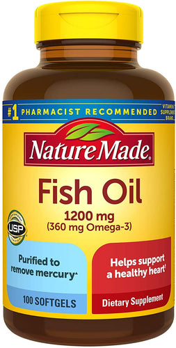 Nature Made® Fish Oil with Omega-3 1200 mg/720 mg Softgels 100ct.