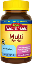Cargar imagen en el visor de la galería, Nature Made® Women&#39;s Multi Softgels 60ct.