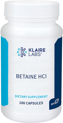 KlaireLabs® Betaine HCI Capsules 100ct.