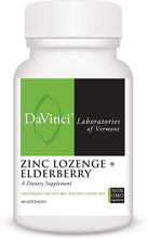 Load image into Gallery viewer, DaVinci® Zinc + Elderberry Lozenges 60ct.