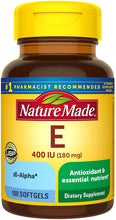 Load image into Gallery viewer, Nature Made® Vitamin E 180mg Softgels