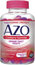 Load image into Gallery viewer, AZO Cranberry® Urinary Tract Health Gummies 40ct.