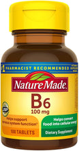 Load image into Gallery viewer, Nature Made® Vitamin B6 Tablets 100ct.
