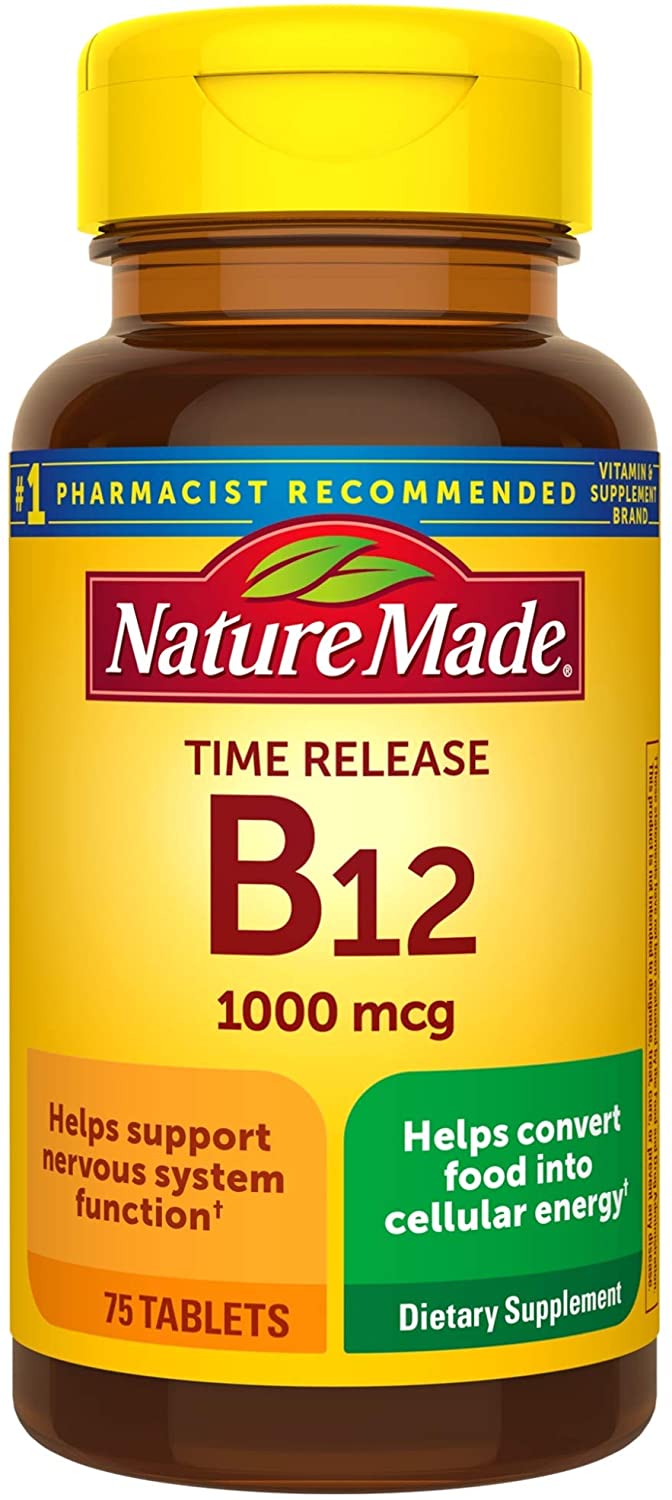 Nature Made® Vitamin B12 1000mcg Tablets 75ct.