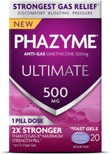 Cargar imagen en el visor de la galería, Phazyme® Ultimate Strength 500mg Gas Relief 20ct.