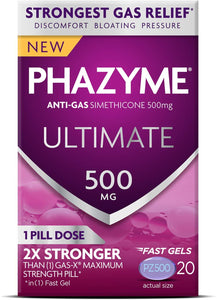 Phazyme® Ultimate Strength 500mg Gas Relief 20ct.