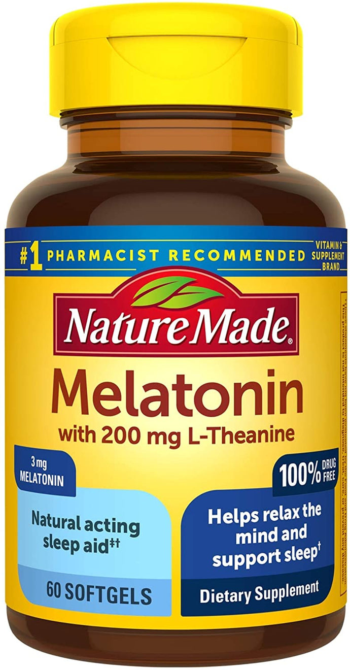 Nature Made® Melatonin/L-Theanine 3mg/200mg Softgels 60ct.