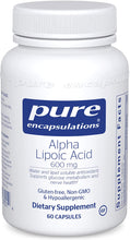 Load image into Gallery viewer, Pure Encapsulations® Alpha Lipoic Acid 600mg