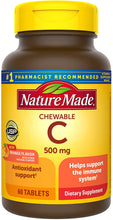 Load image into Gallery viewer, Nature Made® Chewable Vitamin C 500mg Tablets 60ct.