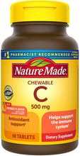 Cargar imagen en el visor de la galería, Nature Made® Chewable Vitamin C 500mg Tablets 60ct.