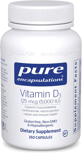 Pure Encapsulations® Vitamin D3 5000 IU Capsules 120ct.
