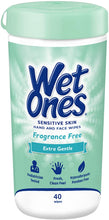 Cargar imagen en el visor de la galería, Wet Ones® Sensitive Skin Fragrance Free Hand and Face Wipes 40ct.