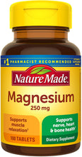 Load image into Gallery viewer, Nature Made® Magnesium 250mg Tablets 100ct.