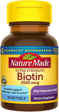 Load image into Gallery viewer, Nature Made® Extra Strength Biotin Softgels 90ct.