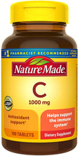 Load image into Gallery viewer, Nature Made® Vitamin C 1000mg Tablets 100ct.