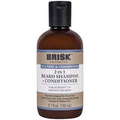 Brisk® Grooming 2 in 1 Beard Shampoo + Conditioner 5.1fl. oz.