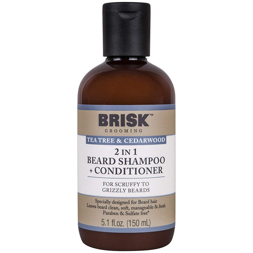 Brisk® Grooming 2 in 1 Beard Shampoo + Conditioner 5.1fl. oz.