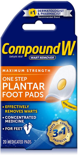 Compound W® Maximum Strength 1 Step Plantar Foot Pads 20ct.