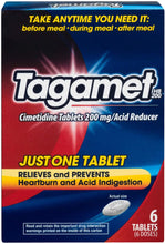 Cargar imagen en el visor de la galería, Tagamet® HB 200 Heartburn and Acid Indigestion Tablets 6ct.