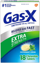 Load image into Gallery viewer, Gas-X® Extra Strength Peppermint Creme Chewable Tablets 18ct.