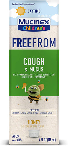 Mucinex® FreeFrom Cough & Mucus Honey & Berry Natural Flavor Liquid 4fl. oz.