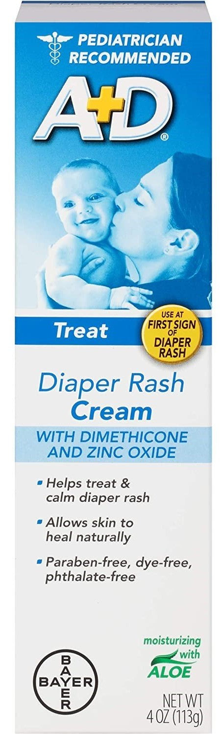 A+D Diaper Rash Cream 4oz. - Sona Shop