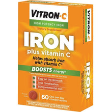 Load image into Gallery viewer, Vitron-C Iron Plus Vitamin C Tablets