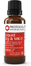 Load image into Gallery viewer, Protocol For Life Balance® Liquid D3 &amp; MK-7 1fl. oz.