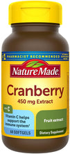 Cargar imagen en el visor de la galería, Nature Made® Cranberry Extract 450mg Softgels 60ct.