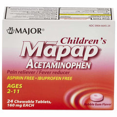 Major® Mapap Children's Bubble Gum Flavored Chewables 160mg, 24ct