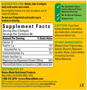 Nature Made® Magnesium Citrate 250mg Softgels 120ct.