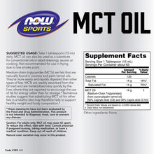 Load image into Gallery viewer, NOW® Sports MCT Oil for Weight Management 32fl. oz.