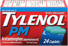 Cargar imagen en el visor de la galería, Tylenol® PM Extra Strength Nighttime Pain Relief &amp; Sleep Aid Caplets 24ct.
