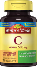 Load image into Gallery viewer, Nature Made® Vitamin C 500mg Time Release Tablets 60ct.