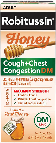 Robitussin® Honey Cough & Chest Congestion DM for Adults 4fl. oz.